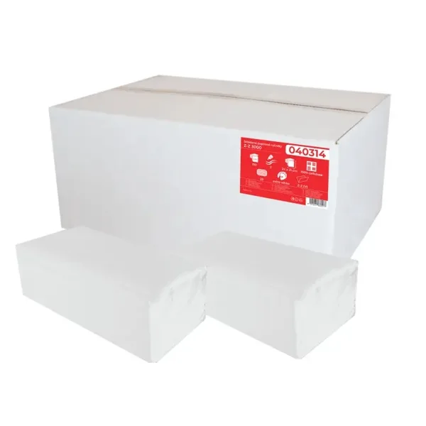 PrimaSoft Prosop pliat V extra albe, 150 buc, 2str - imagine 1