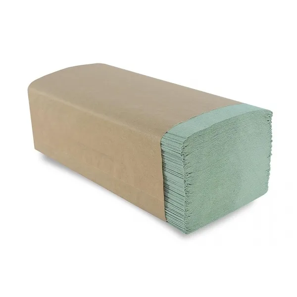 V_verde Prosoape pliate hartie verde, 200 buc - imagine 1